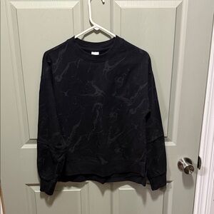 All in Motion Black Marble Crewneck Sweater